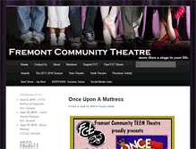 Tablet Screenshot of fremontcommunitytheatre.org